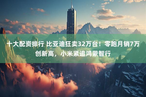 十大配资排行 比亚迪狂卖32万台！零跑月销7万创新高，小米紧追鸿蒙智行